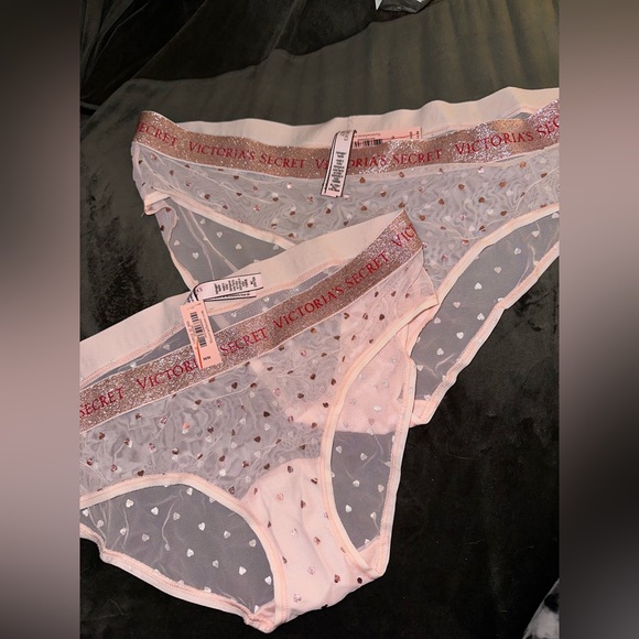 Victoria's Secret Other - Victoria’s Secret shimmer heart panties xl and medium new perfect for valentines